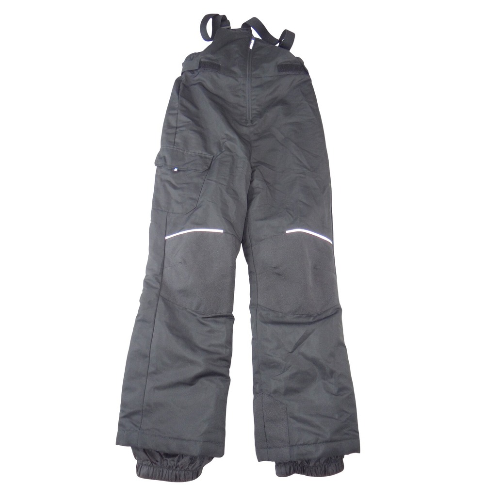 Swiss Tech Black Insulated Snow Bibs Girls‎ Size L 10-12 Ski Overalls Pants